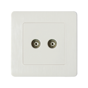 valbona double tv nature white socket