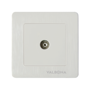 valbona single tv socket white nature