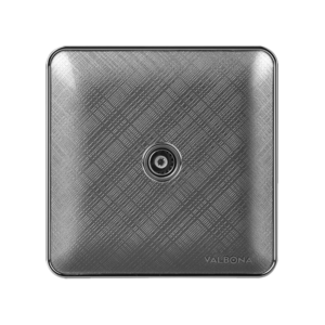 valbona tv socket sparkle silver